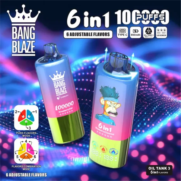 Bang Blaze 100K Puffs 6in1 Disposable Vape